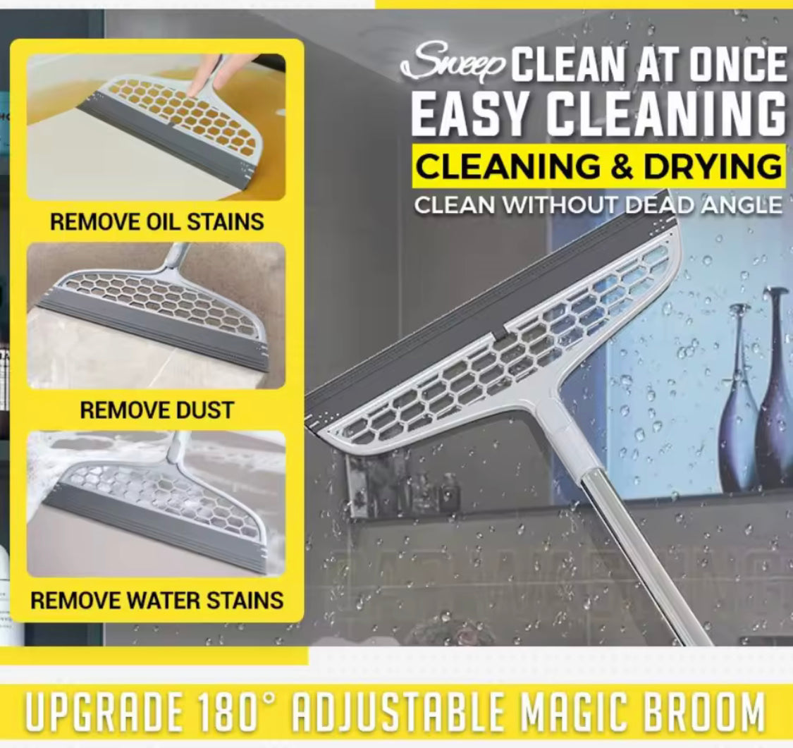 180° Rotatable Magic Rubber Broom Mop, Hand Dust Silicone Broom, Home Floor Cleaning Squeegee Wiper, Flooring Household Cleaning Tool 180° Rotatable Magic Rubber Broom Mop, Hand Dust Silicone Broom, Home Floor Cleaning Squeegee Wiper, Flooring Household Cleaning Tool